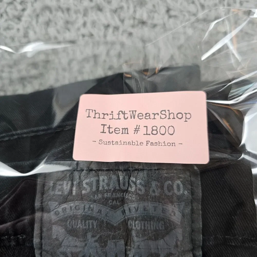 Levis 541 Jeans Mens 37x29 Black Athletic Straight Stretch Casual